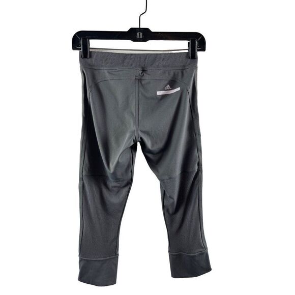 Adidas x Stella McCartney Mesh Cropped Zip Leggings Gray Pink Womens Small - Picture 4 of 10
